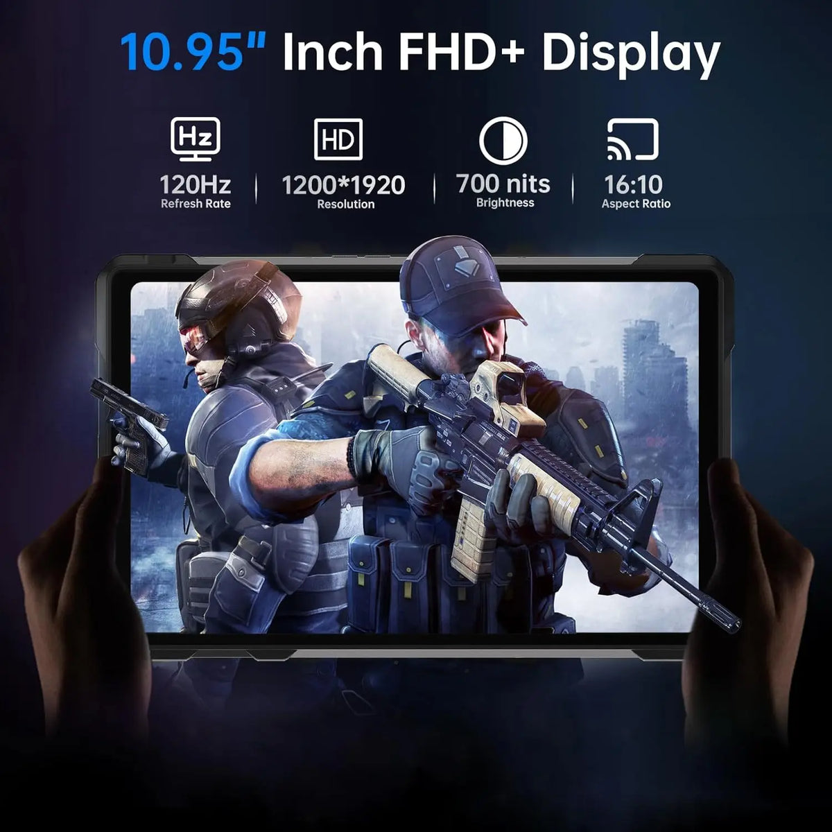 8849 Tank Pad Rugged Tablet With Projector 100 Lumens Android 5G