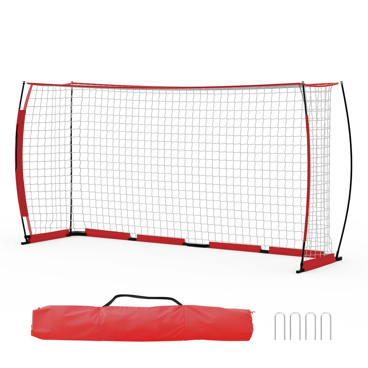 HiMISS Portable Soccer Goal With Foldable Metal Frame And Bag