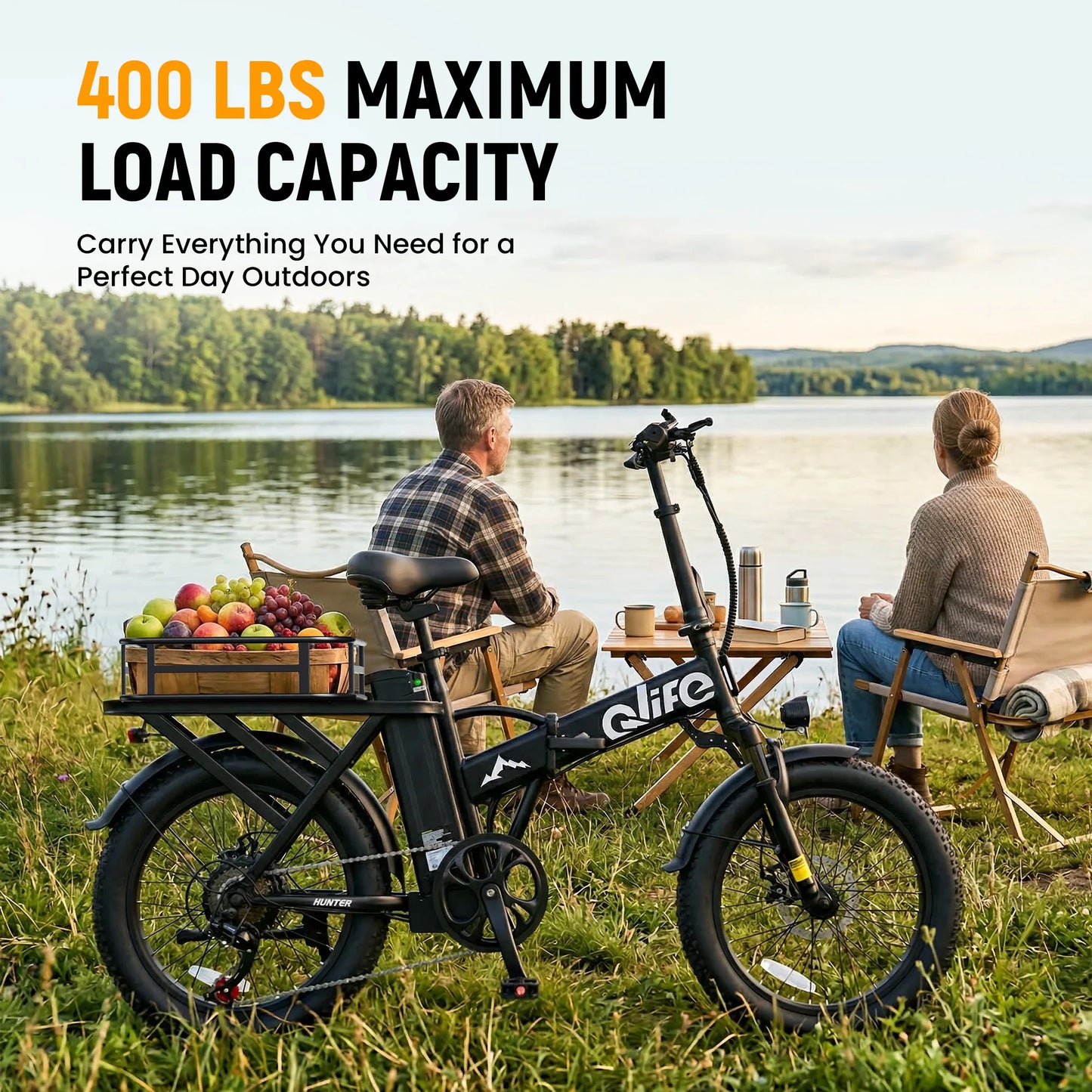 Qlife Hunter 1200W Fat Tire Foldable Electric Bike