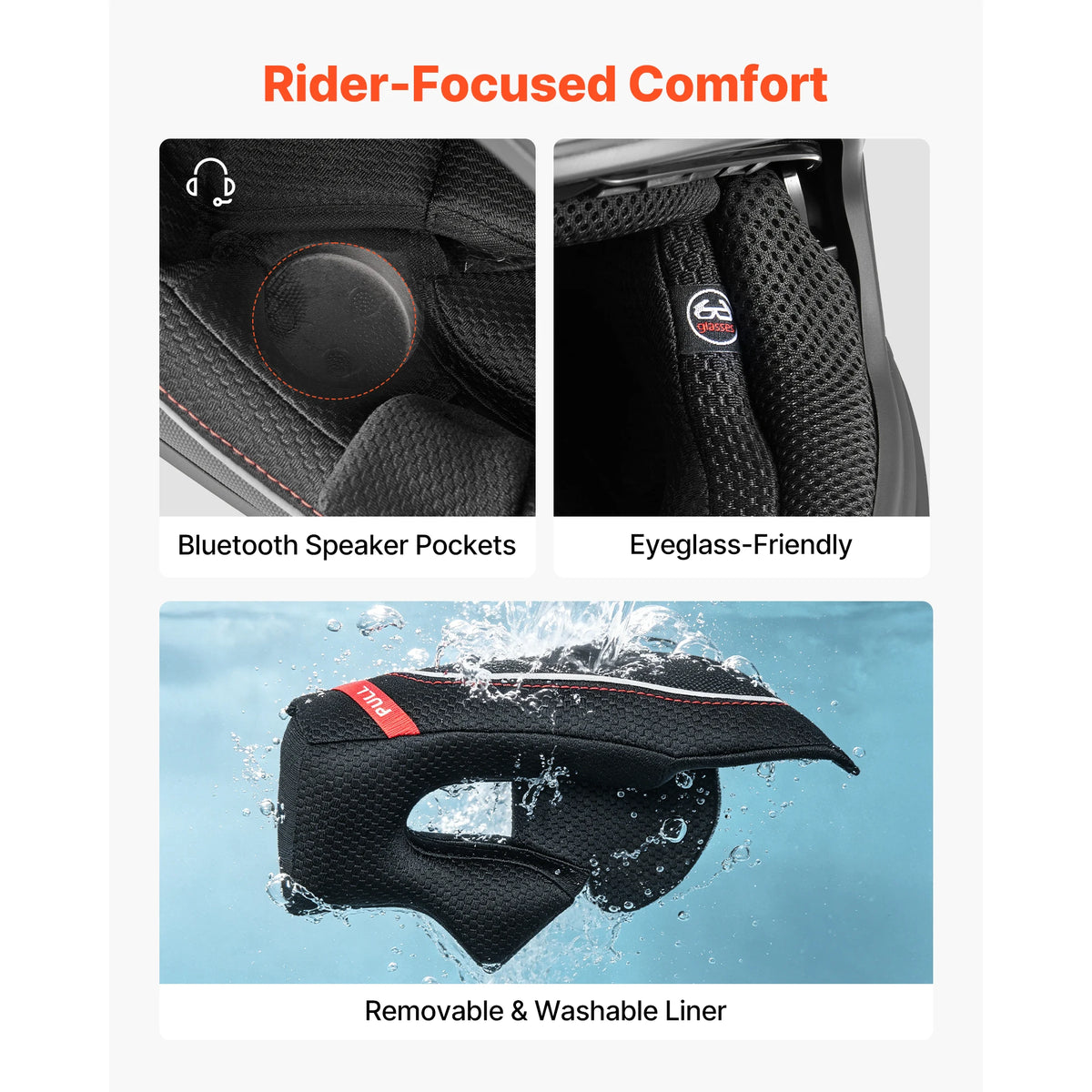 SucceBuy Full Face Motorcycle Helmet Dual Visor Lightweight Comfort