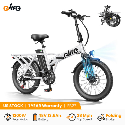 Qlife Hunter 1200W Fat Tire Foldable Electric Bike