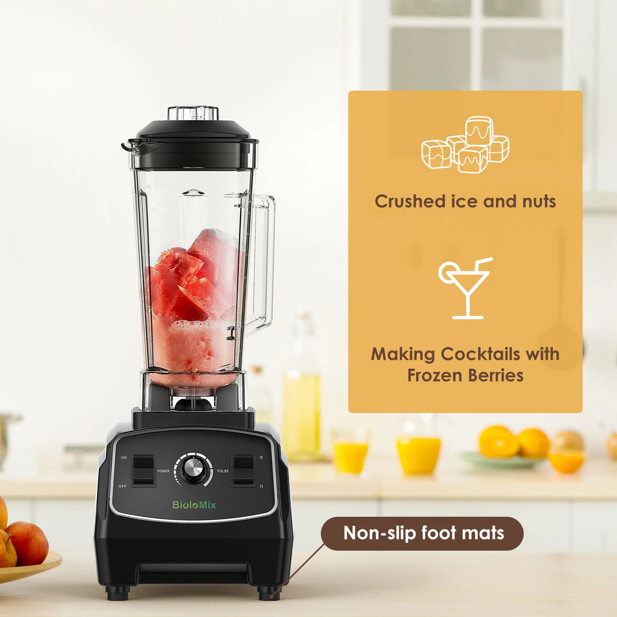 Biolomix 2200W Heavy Duty Grade Blender Mixer Juicer Processor