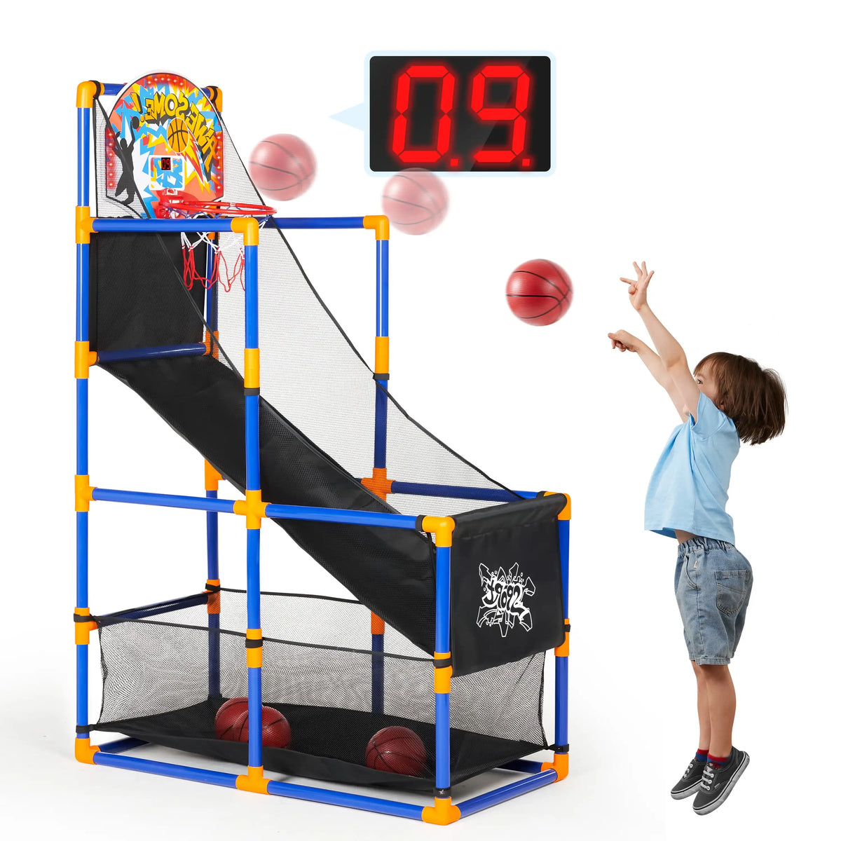 Joyfy LED Scoring Arcade Basketball Game With Adjustable Stand