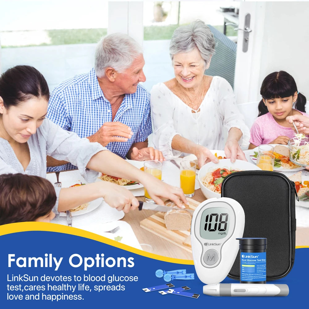Linksun Blood Glucose Meter G-425-3 Glucometer Complete Kit