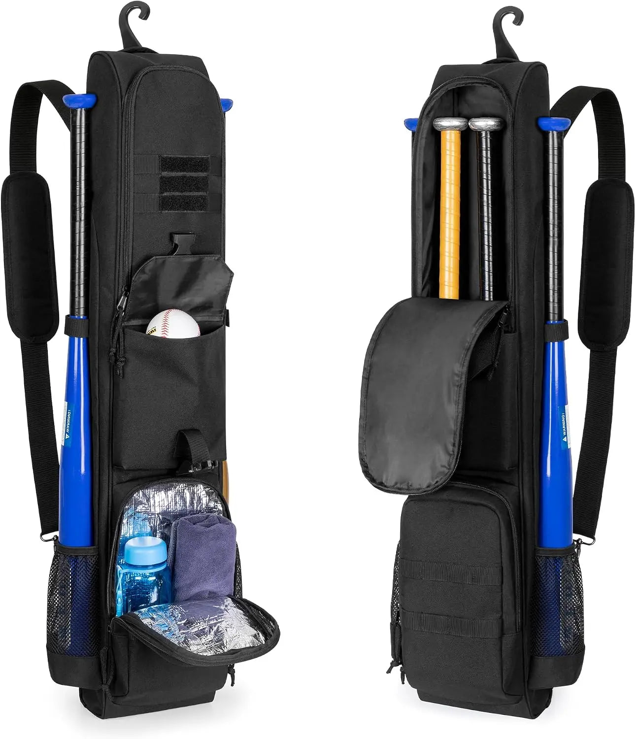 Baseball And Softball Bat Bag For 6 Bats With Pockets
