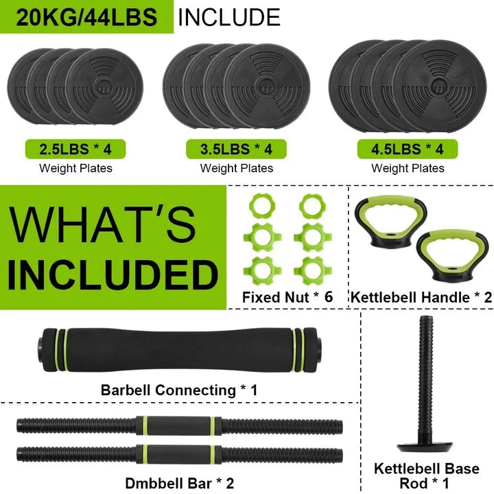 TWISTER.CK Adjustable Dumbbells 44 66 88 Lbs 4 In 1