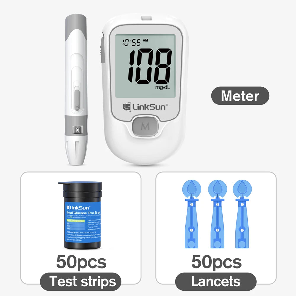 Linksun Blood Glucose Meter G-425-3 Glucometer Complete Kit