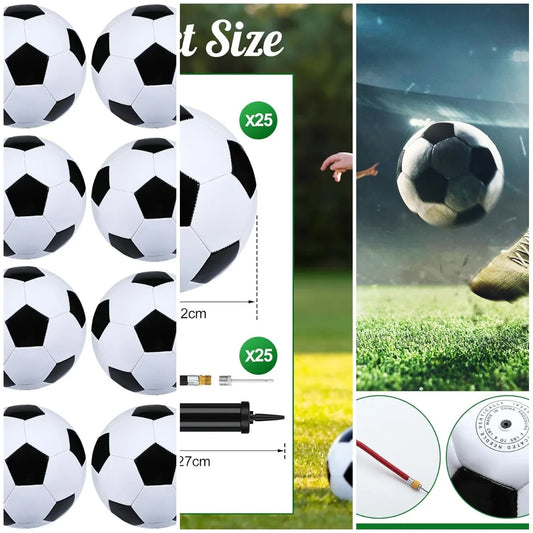 YTYIN Deflated Soccer Balls With Pumps Bundle Kit