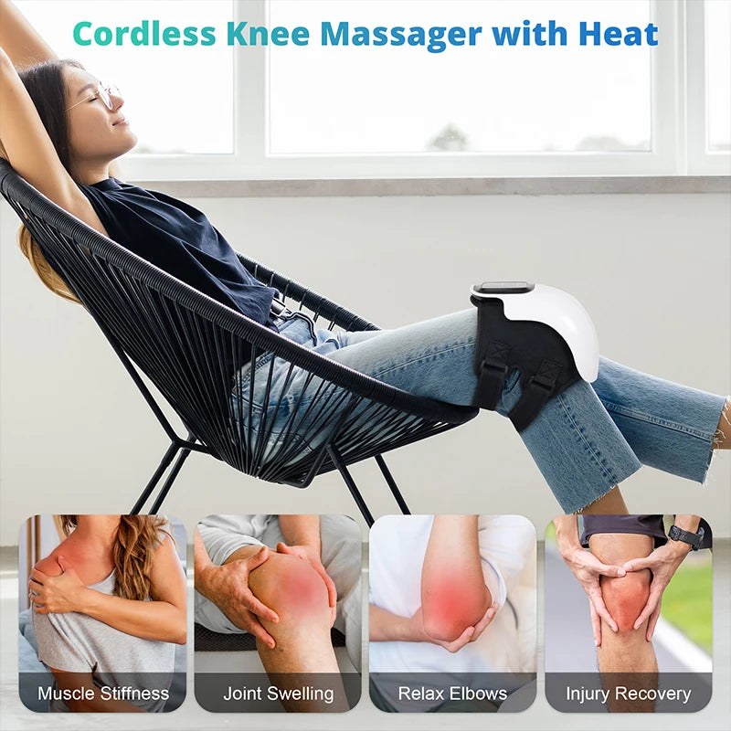 Medcursor Electric Heating Knee Massager Wireless Heated Knee Pad