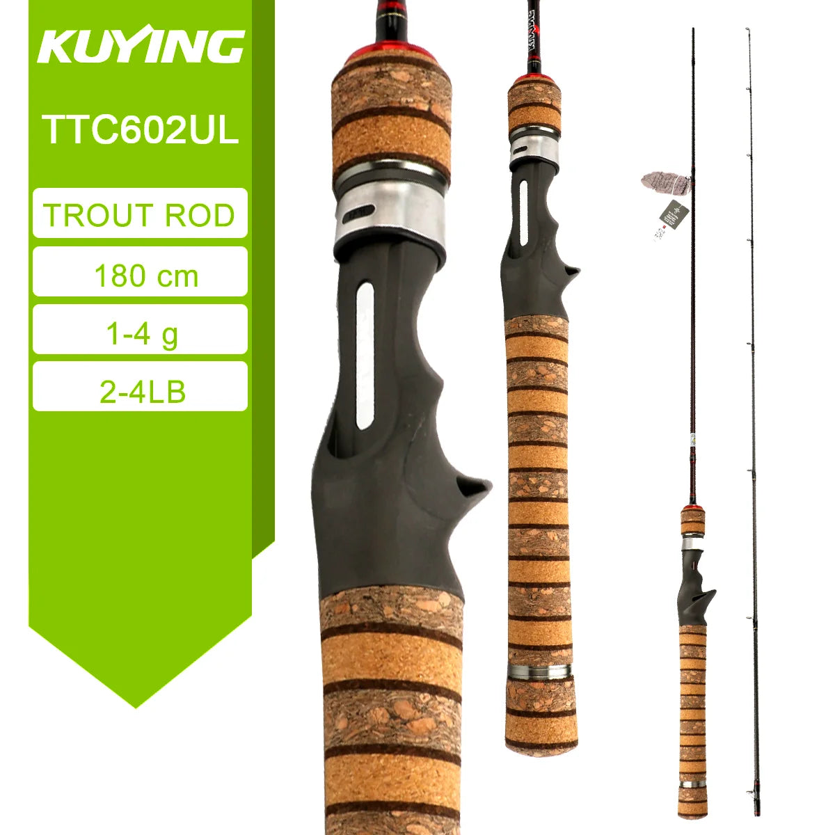 Kuying Teton Carbon Fishing Rod Casting Spinning Lure River Stream