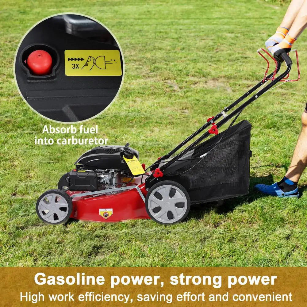 Self Propelled 141cc 4-Stroke Petrol Lawn Mower With Big Wheels