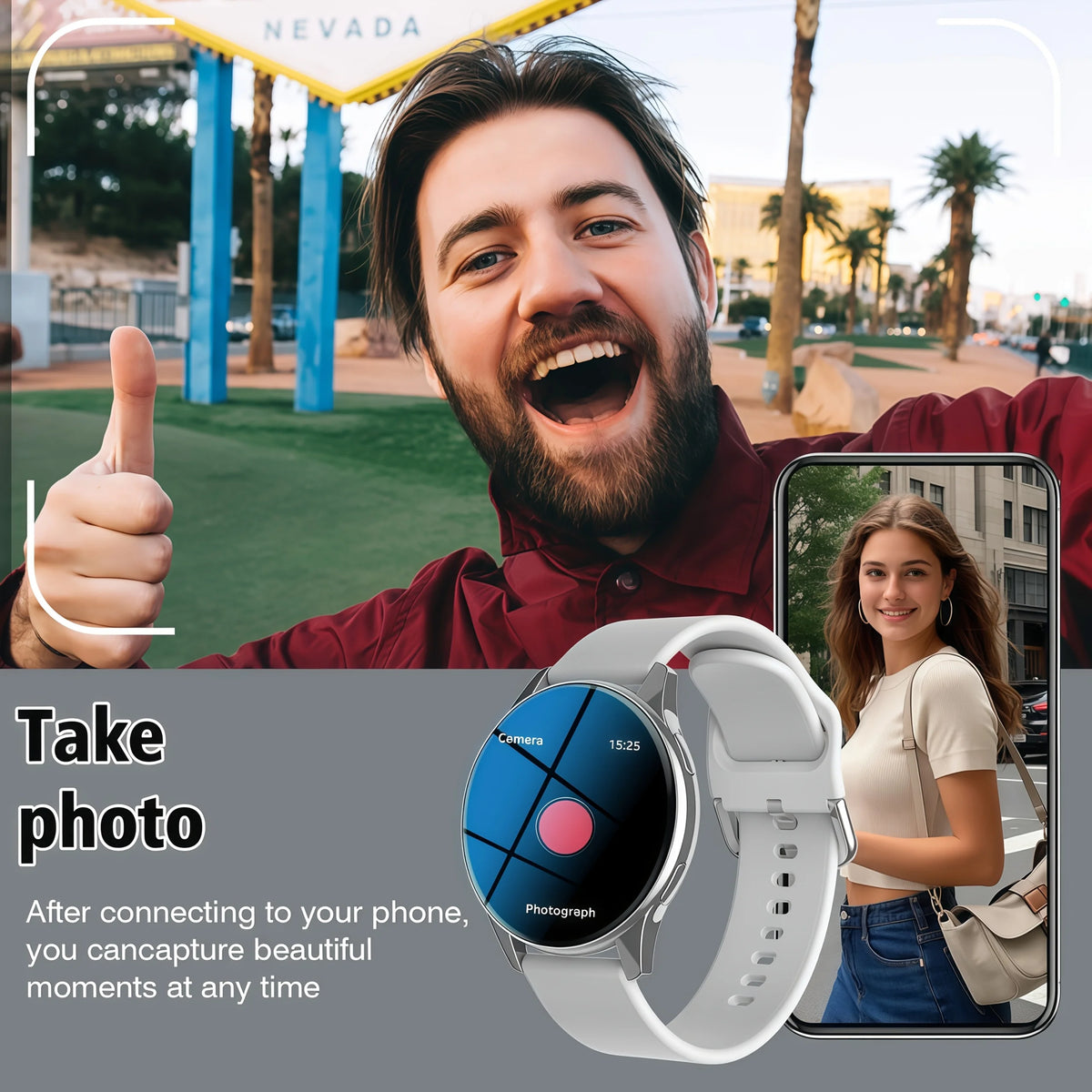 LOMAXFR Round Sports Smartwatch With Wireless Calling And Fitness Tracking