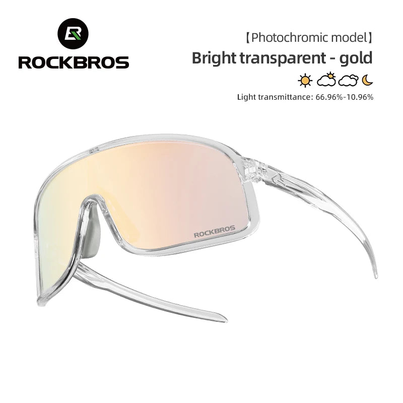 ROCKBROS Cycling Sunglasses UV400 Photochromic Polarized Unisex Sports Eyewear