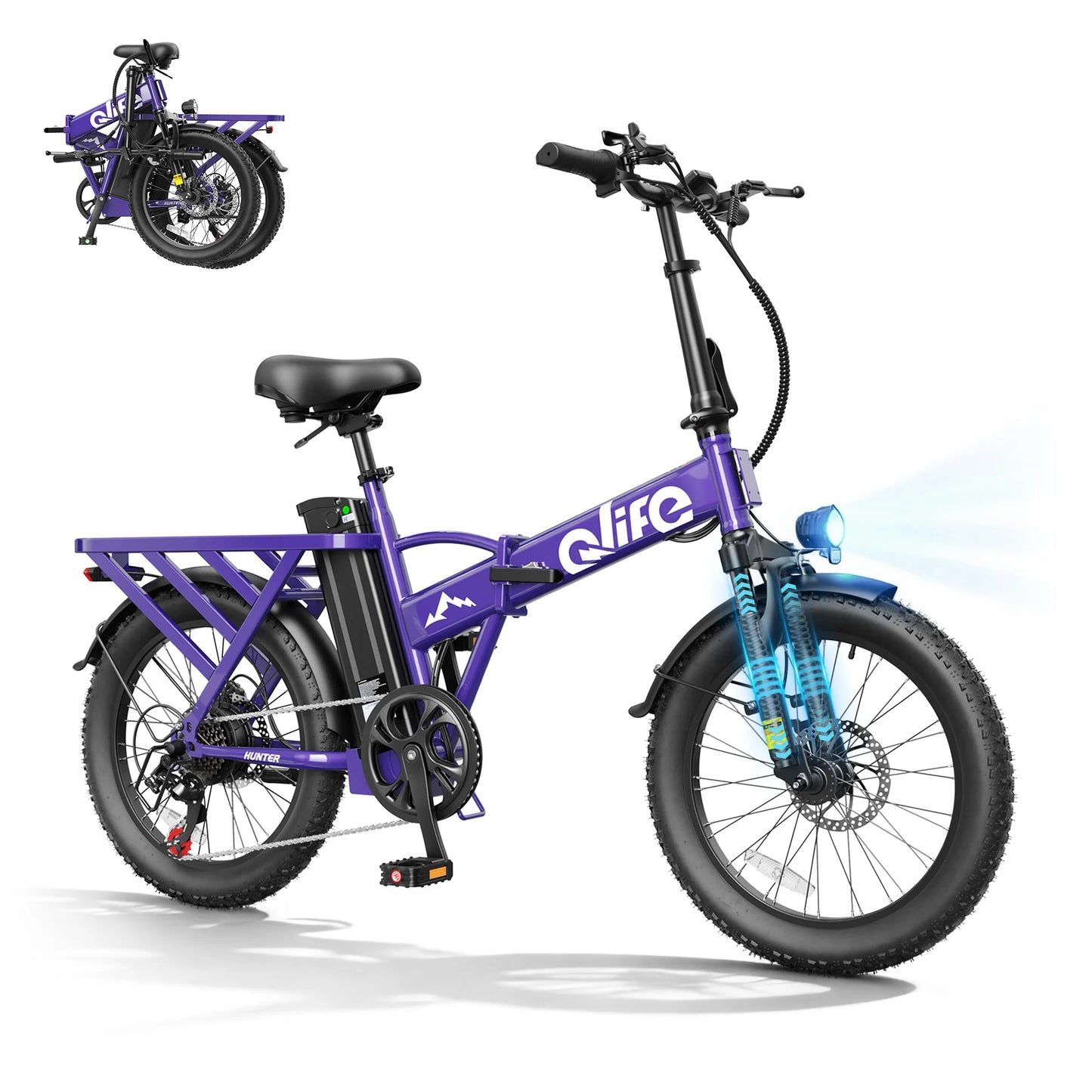 Qlife Hunter 1200W Fat Tire Foldable Electric Bike