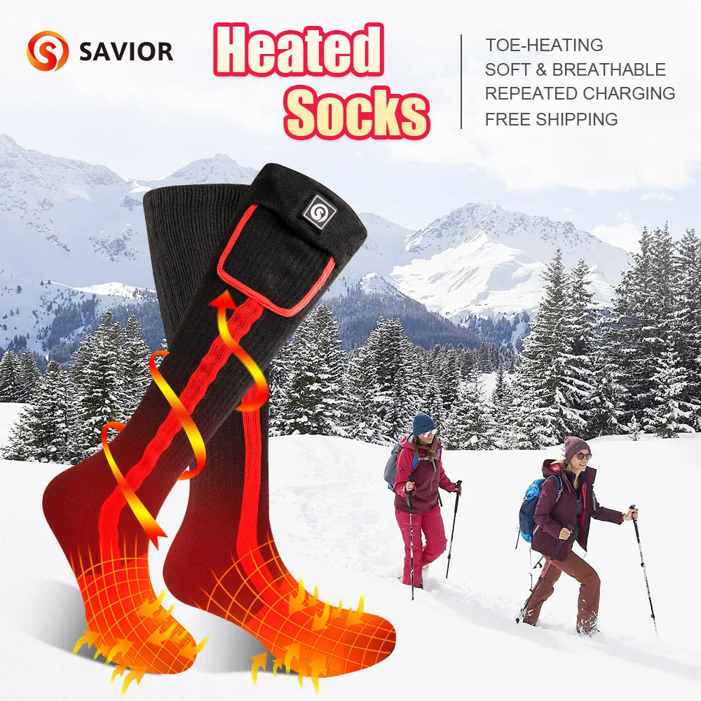 Snow Deer Rechargeable Heated Socks 2200mAh Outdoor Warmth