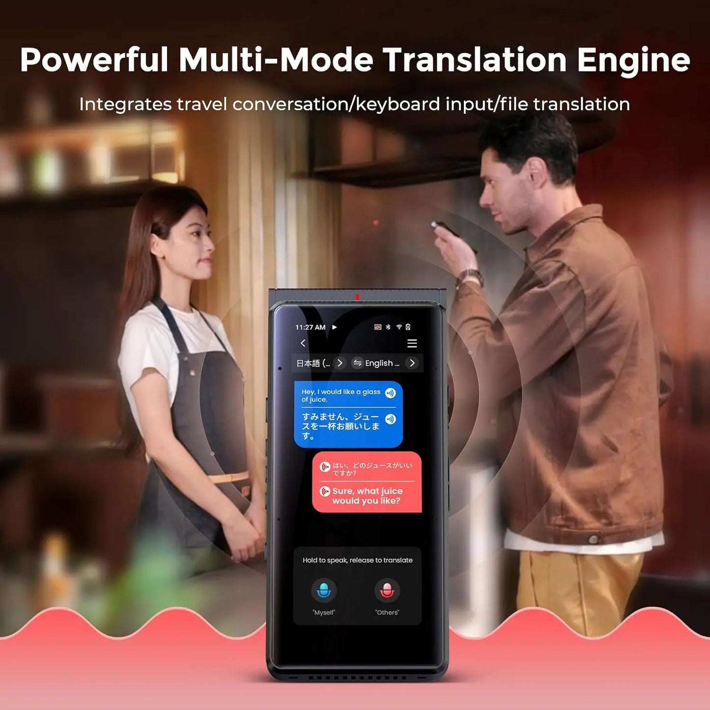 AI Voice Recorder With Offline Transcription Translation Summarize 64GB