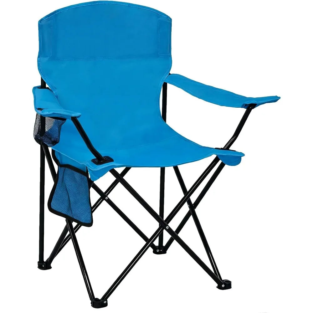 NBVCX Lightweight Folding Camp Chair High Back Cup Holder 300lbs