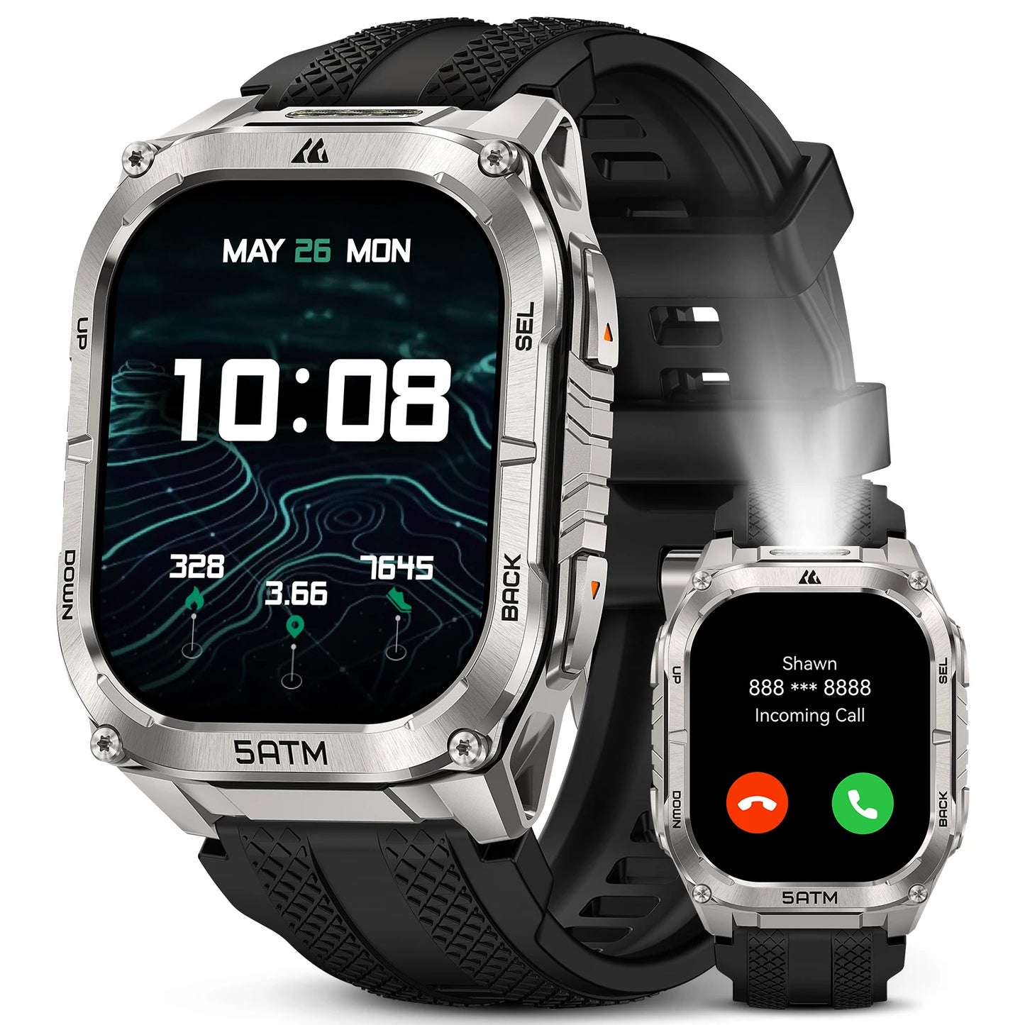 Kospe Tank M4C GPS Smartwatch For Men 5ATM Waterproof