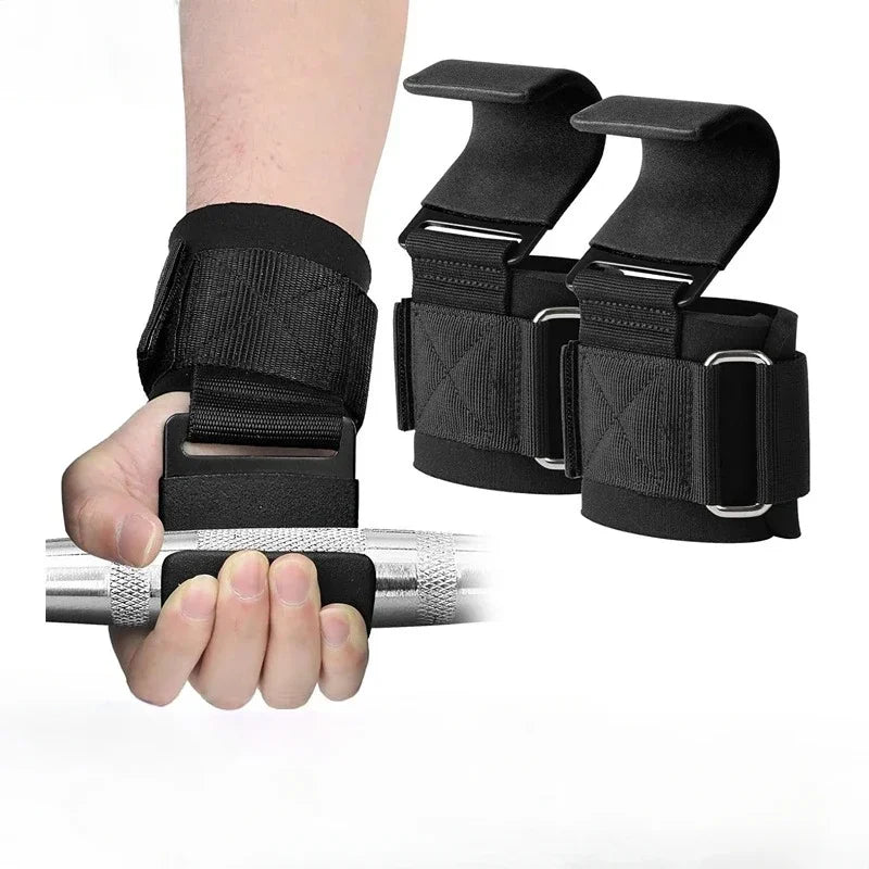 MIHJUSFDH Non Slip Weight Lifting Hooks Half Pair Training