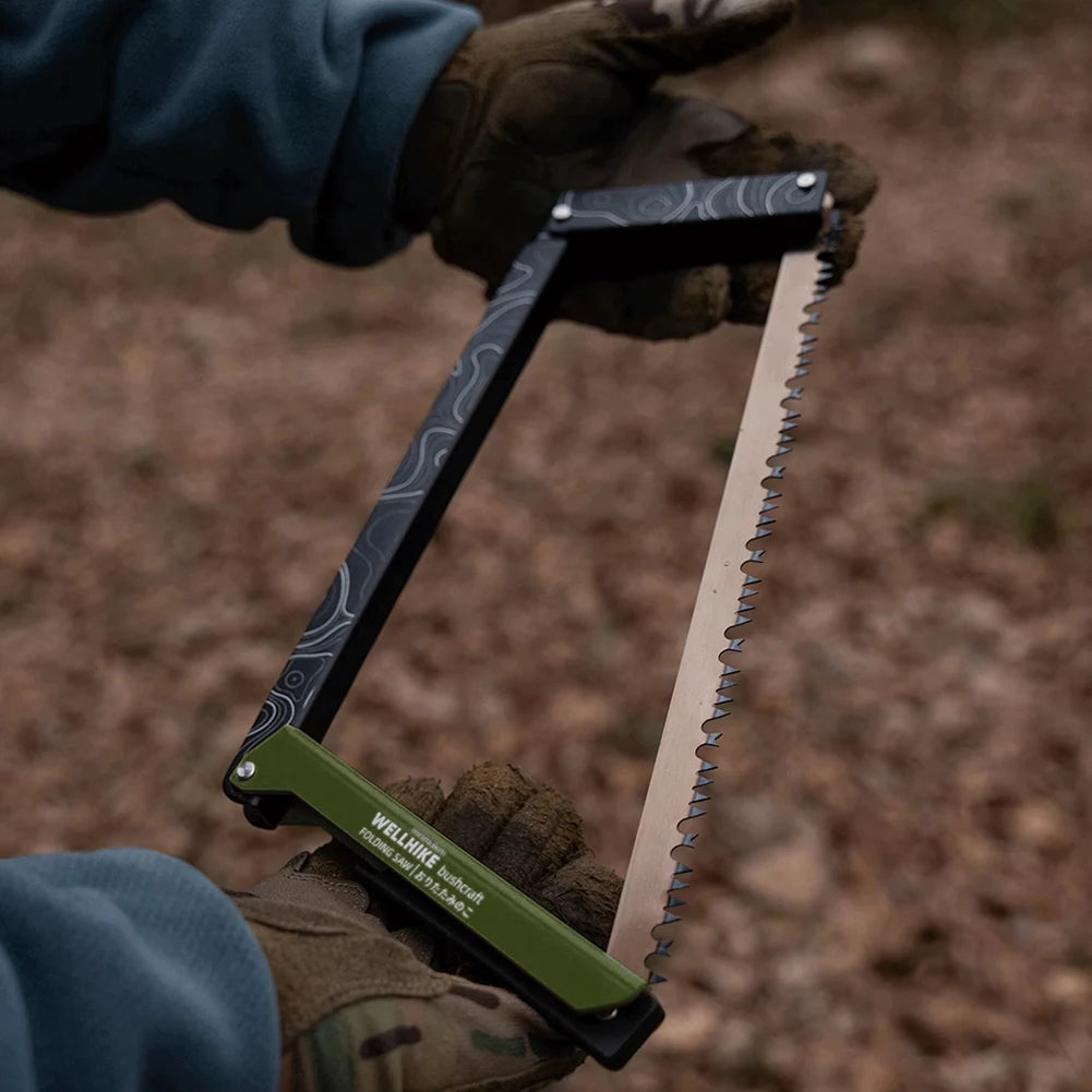Folding Hand Saw With Storage Bag Aluminum Alloy Camping Outdoor