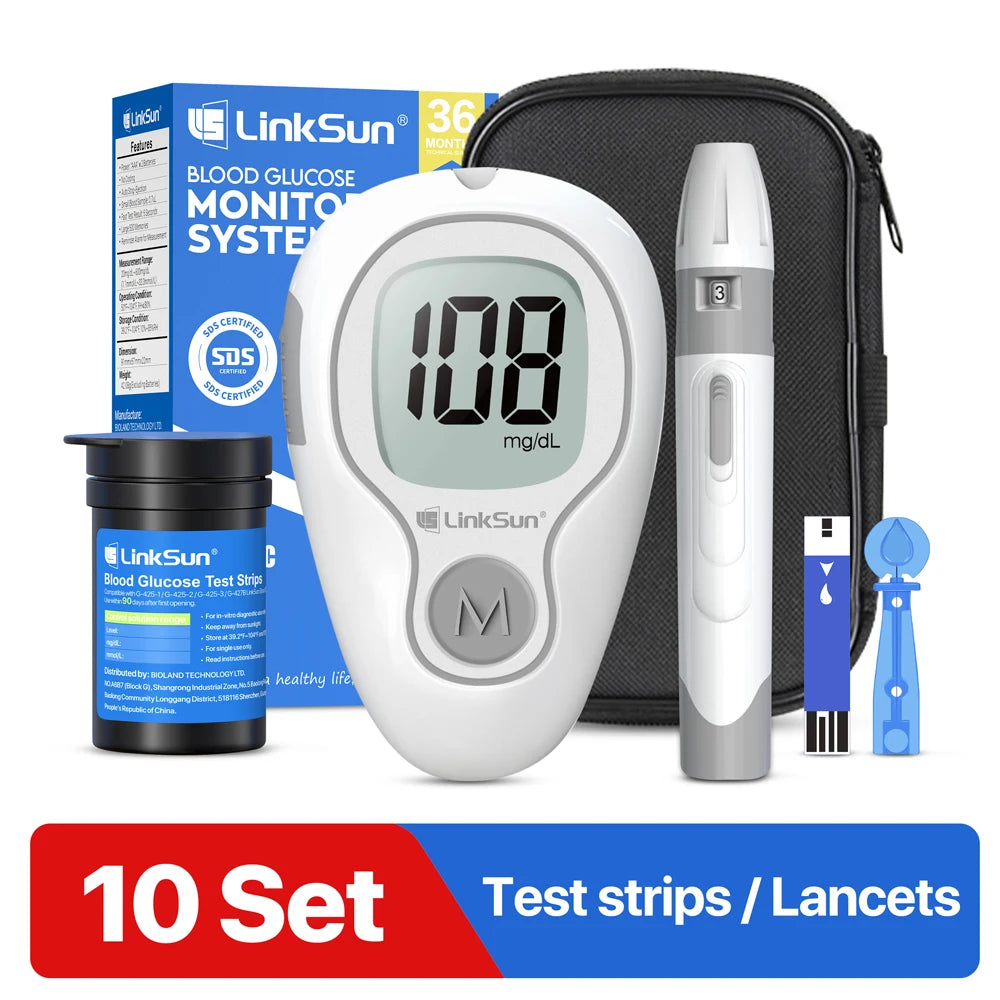 Linksun Blood Glucose Monitor G425 50 Strips Lancing Device