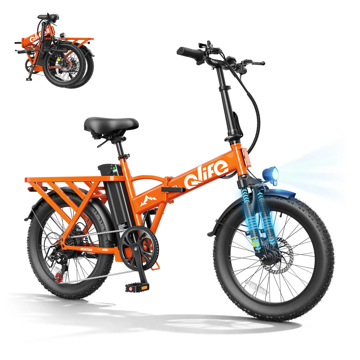Qlife Hunter 1200W Fat Tire Foldable Electric Bike