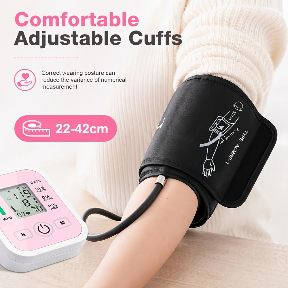 Upper Arm Blood Pressure Monitor With Digital Heart Rate LCD
