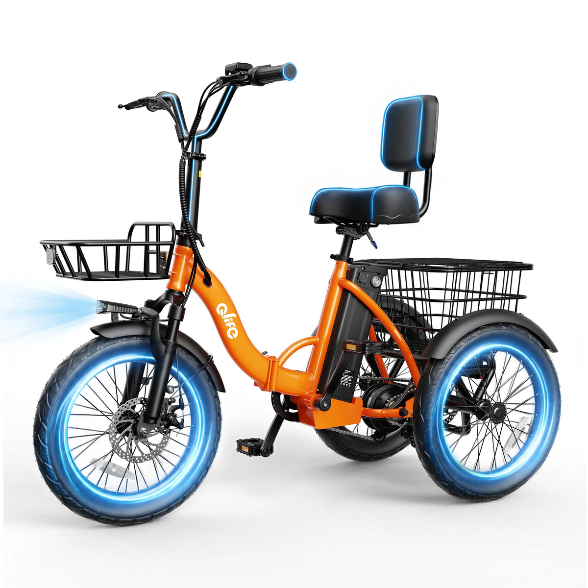 Qlife Triker 2.0 Folding Electric Trike With 1200W Motor