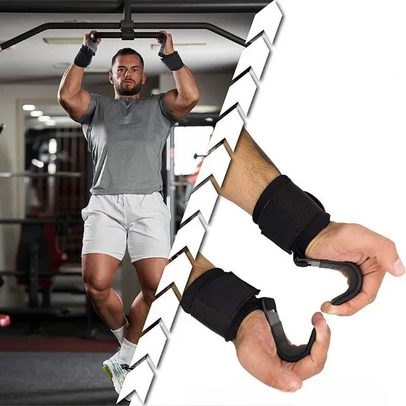 MIHJUSFDH Non Slip Weight Lifting Hooks Half Pair Training