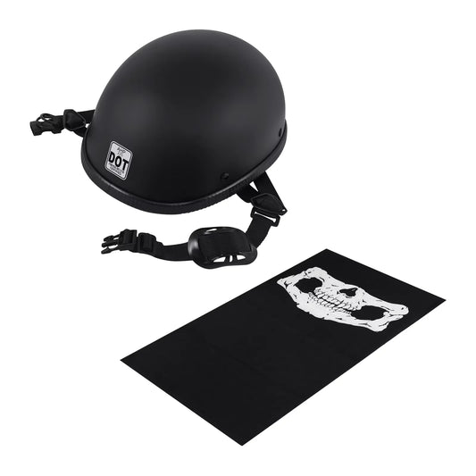 Motorcycle Half Face Helmet DOT ABS Matte Vintage Cafe Racer